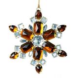 Vickerman 545409 - 4.5" Mocha Jewel Metal Snowflake Christmas Tree Ornament (3 pack) (M188676)