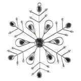 Vickerman 545294 - 6" Platinum Metal Jewels Snowflake Christmas Tree Ornament (4 pack) (M188500)