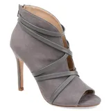 Journee Collection Samara Women's High Heel Ankle Boots, Size: 7.5, Grey