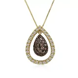Le Vian® 1/2 Ct. T.w Chocolatier® Chocolate Diamonds And 1/4 Ct. T.w Vanilla Diamonds Pendant Necklace In 14K Honey Gold, Yellow, 18 In