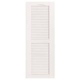 Alpha Shutters Cathedral Top Custom Open Louver Shutters Pair Vinyl, Size 18.0 W x 0.125 D in | Wayfair L318035990