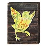 Designocracy Baby Chick Easter Wall Decor Wood in Brown, Size 18.0 H x 12.0 W x 2.0 D in | Wayfair 98716-18