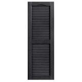 Alpha Shutters Cathedral Top Custom Open Louver Shutters Pair Vinyl, Size 75.0 H x 16.0 W x 1.0 D in | Wayfair L316075050