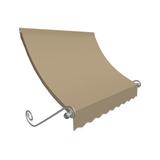 Awntech Concave Window Awning Wood/Brick/Woven Acrylic/Concrete in White/Brown, Size 22.0 H x 64.5 W x 36.0 D in | Wayfair ECH1836-WH-5T