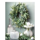 Sand & Stable™ California Eucalyptus Polyester Wreath in Green, Size 24.0 H x 7.0 W x 24.0 D in | Wayfair E1B1192850574A4FAD8B905762B591A3
