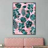 Curioos 'Tropical Garden Ii' - Picture Frame Graphic Art Print on Paper in Green/Pink, Size 20.0 H x 16.0 W x 2.0 D in | Wayfair S_PR00243922_FAB