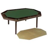 Kestell Furniture 72" Oak Deluxe Oval Puzzle Table Felt in Green, Size 29.5 H x 72.0 W x 48.0 D in | Wayfair O-872-F- Dark Green Felt/ Mahogany
