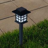 Pure Garden 1-Light LED Pathway Light Plastic in Black, Size 14.63 H x 3.25 W x 3.25 D in | Wayfair 50-12