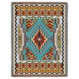 Pure Country Weavers Southwest Painted Hills Tapestry Throw Cotton in Red/Green/Brown, Size 54.0 W in | Wayfair 7149-T