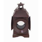 Millwood Pines Traditional Metal Lantern Metal in Brown, Size 18.0 H x 10.0 W x 10.0 D in | Wayfair AF60AD44B977475AA4F785FD5C8FD788