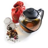 Ebern Designs Hannaley Teapot Set Glass in Black, Size 5.75 H x 6.25 W x 6.25 D in | Wayfair MNTP2502 42971199