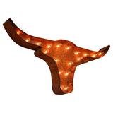 Millwood Pines Texas Longhorn Steel Wall Decor Metal in Orange, Size 17.0 H x 36.0 W in | Wayfair CAE7576174BC4FA9962CAA2707DBE7C5