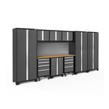 NewAge Products Bold Series 10 Piece Complete Storage System Set 24 Gauge Steel in Gray, Size 77.25 H x 162.0 W x 18.0 D in | Wayfair 56029