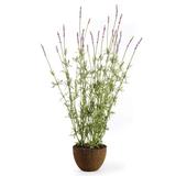 One Allium Way® Small Lavender Flower in Green/Indigo, Size 40.0 H x 8.25 W x 8.25 D in | Wayfair OAWY7433 37074187