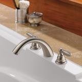 Peerless Faucets Apex Double Handle Deck Mounted Roman Tub Faucet Trim in Gray, Size 4.66 H in | Wayfair PTT298696-BN