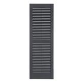 Perfect Shutters, inc. Premier Louver Exterior Shutters Vinyl in Gray, Size 43.0 H x 15.0 W x 0.78 D in | Wayfair IL501543007