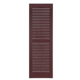 Perfect Shutters, inc. Premier Louver Exterior Shutters Vinyl in Brown, Size 63.0 H x 15.0 W x 0.78 D in | Wayfair IL501563260