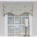 Red Barrel Studio® Nickelsville Cornice 51" Window Valance 100% Cotton in Gray/White, Size 17.0 H x 51.0 W x 3.0 D in | Wayfair RBRS9039 40812097