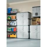 Rubbermaid 72" H x 36" W x 18" D Full Double Door Cabinet Plastic in Black/Gray, Size 72.0 H x 36.0 W x 18.0 D in | Wayfair FG708300MICHR