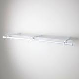 Rod Desyne Double Shelf Hanging Organizer Metal in White, Size 2.25 H x 48.0 W x 14.0 D in | Wayfair SHF008-01