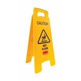 Rubbermaid Commercial Products Plastic Caution Wet Floor Sign Abs Plastic in Yellow, Size 22.75 H x 11.0 W x 1.8 D in | Wayfair 611277YEL
