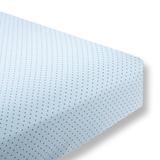 Swaddle Designs Polka Dots Cotton Fitted Crib Sheet Flannel/Cotton in Blue, Size 0.13 H x 28.0 W x 52.0 D in | Wayfair SD-154PB