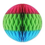 The Beistle Company Tri-Color Tissue Ball Wall Decor in Green, Size 12.0 H x 12.0 W in | Wayfair 54901-CLGT