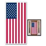 The Holiday Aisle® Patriotic American Flag Door Mural Plastic in Blue/Red, Size 30.0 H x 60.0 W x 0.01 D in | Wayfair THLA1330 39060220
