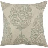 The Pillow Collection Lanza Damask Bedding Sham Polyester in Gray/Brown, Size 26.0 H x 26.0 W x 8.0 D in | Wayfair