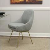 Hokku Designs Alizae Side Chair Upholstered/Fabric in Gray/Yellow, Size 34.0 H x 21.0 W x 24.25 D in | Wayfair 7DD1E4A8996049E0ABDE75C821F92324