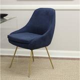 Hokku Designs Alizae Side Chair Upholstered/Fabric in Blue/Yellow, Size 34.0 H x 21.0 W x 24.25 D in | Wayfair 72314D4AF4DC4B3B84F1519F4F11EE6C