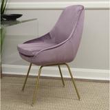 Hokku Designs Alizae Side Chair Upholstered/Fabric in Yellow/Indigo, Size 34.0 H x 21.0 W x 24.25 D in | Wayfair ABA96BD6AC6240C1A96DC6FD779ED208