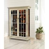 Darby Home Co Kyles Lighted Curio Cabinet Wood in White/Brown, Size 58.0 H x 40.0 W x 14.0 D in | Wayfair 74C9B9D33E29477E81C807B374CE283F
