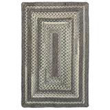 Gray Area Rug - Millwood Pines Mont Geometric Hand Braided Wool Area Rug Nylon/Wool in Gray, Size 90.0 W x 0.5 D in | Wayfair