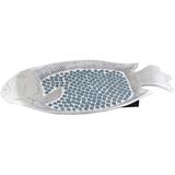 Bay Isle Home™ Wolbert Sage Transitional Platter All Ceramic in Blue/White, Size 21.0 W in | Wayfair 0075A0C7EBB34E278CB2E626BAFBF945