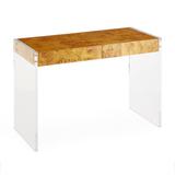 Jonathan Adler Bond Desk Wood/Plastic/Acrylic in Brown, Size 31.0 H x 45.0 W x 20.0 D in | Wayfair 26700