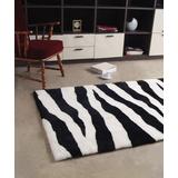 "Zebra Pattern - Bowron Sheepskin Design Rug 6'6""x9'6"" - MROSW200x300-Zebra"