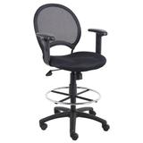 Boss Office Products B16216 Mesh Drafting Stool w/ Adjustable Arms