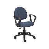 Boss Office Products B317-BE Blue Deluxe Posture Chair w/ Loop Arms