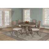 Clarion Five (5) Piece Round Dining Set w/ Side Chairs in Distressed Gray - Hillsdale Furniture 4541DTB5C2