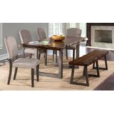 Emerson 6-Piece Rectangle Dining Set w/ One (1) Bench & Four (4) Chairs in Gray Sheesham Finish - Hillsdale Furniture 5925DTBHC