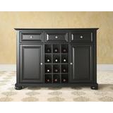 Alexandria Sideboard Cabinet W/Wine Storage Black - Crosley KF42001ABK