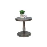 Muse Round Chairside Table in Weathered Pepper Finish - Progressive Furniture T436-23