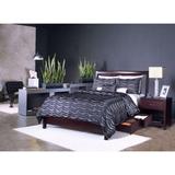 Nevis California King-size Low Profile Storage Bed in Espresso - Modus NV23D6