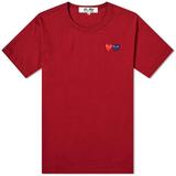 Double Heart T-shirt - Red - COMME DES GARÇONS PLAY T-Shirts