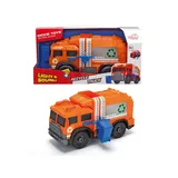 Dickie Toys Light & Sound Recycle Truck, Orange
