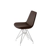 Brayden Studio® Shinkle Upholstered Side Chair Faux Leather/Upholstered in Brown, Size 32.0 H x 19.0 W x 22.0 D in | Wayfair BSTU3613 45198466