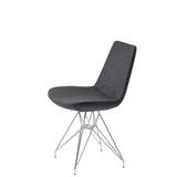 Brayden Studio® Shinkle Upholstered Side Chair Faux Leather/Upholstered in Gray, Size 32.0 H x 19.0 W x 22.0 D in | Wayfair BSTU3613 45198470