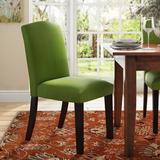Wayfair Custom Upholstery™ Nadia Upholstered Parsons Chair Velvet/Fabric in Blue, Size 38.0 H x 19.0 W x 26.0 D in 02D2C9C50EF44D2685D7BDDA7EAC5090