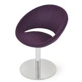 Barrel Chair - sohoConcept Crescent 23.75" Wide Wool Barrel Chair Wool in Red, Size 29.0 H x 23.75 W x 21.0 D in | Wayfair DC1009SS-16